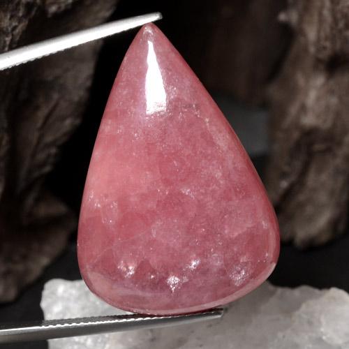 Rhodochrosite multicolore naturelle en forme de poire, 44,03 ct, translucide