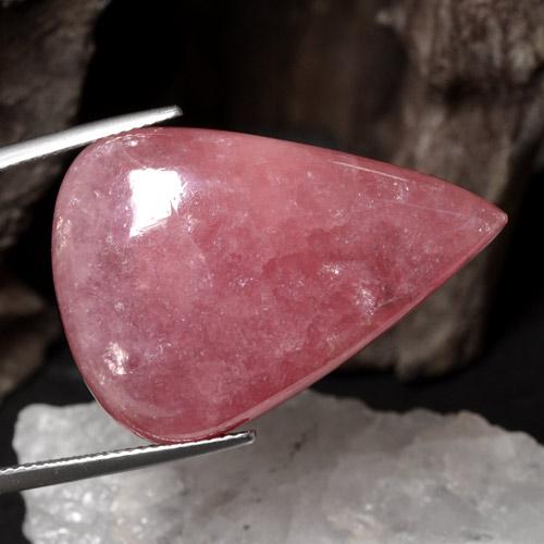 Rhodochrosite multicolore naturelle en forme de poire, 44,03 ct, translucide