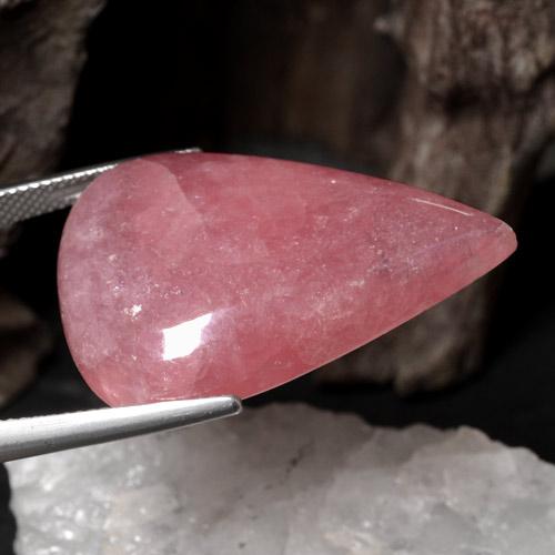 Rhodochrosite multicolore naturelle en forme de poire, 44,03 ct, translucide