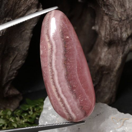 45.61ct Naturel Multicolore Rhodochrosite, En forme de poire, Translucide