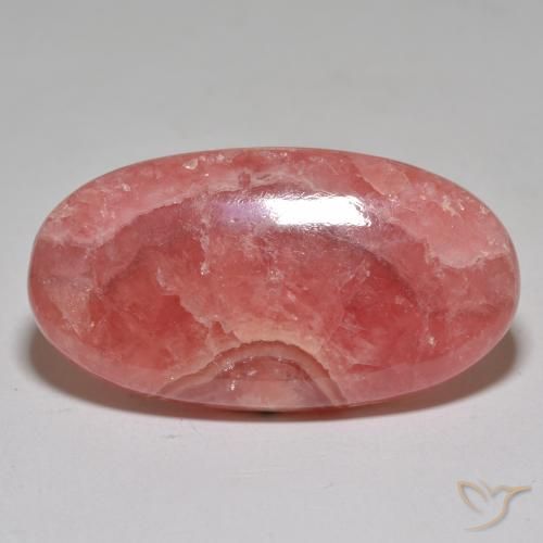 39.76ct Naturel Multicolore Rhodochrosite, ovale, Translucide
