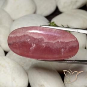 Rhodochrosite Multicolore naturelle ovale, 39.68 ct, Translucide