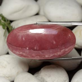 Rhodochrosite multicolore naturelle coupe ovale, 63,40 ct, translucide