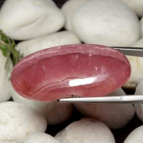 Rhodochrosite multicolore naturelle coupe ovale, 63,40 ct, translucide