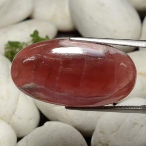 Rhodochrosite multicolore naturelle coupe ovale, 36,61 ct, translucide
