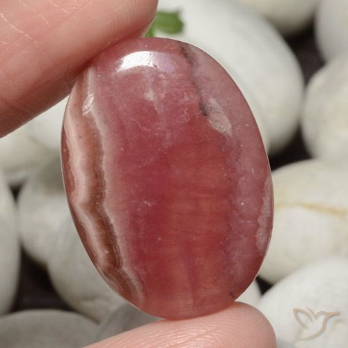 34.86ct Naturel Multicolore Rhodochrosite, ovale, Translucide