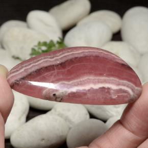 Rhodochrosite multicolore naturelle trillion, 118,37 ct, translucide