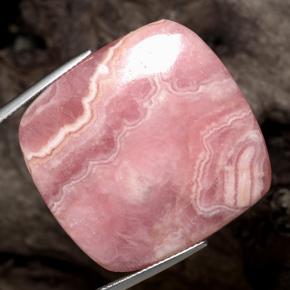 Rhodochrosite multicolore naturelle coupe coussin, 74,40 ct, translucide