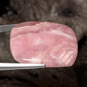 Rhodochrosite multicolore naturelle coupe coussin, 74,40 ct, translucide