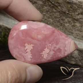 Rhodochrosite Multicolore naturelle En forme de poire, 66.82 ct, Opaque