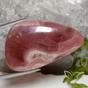 Rhodochrosite Multicolore naturelle Trillion, 65.86 ct, Translucide