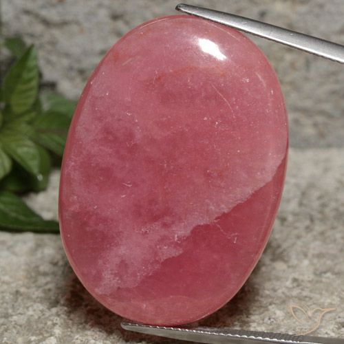 Rhodochrosite multicolore naturelle coupe ovale, 54,37 ct, translucide