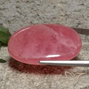 Rhodochrosite multicolore naturelle coupe ovale, 54,37 ct, translucide
