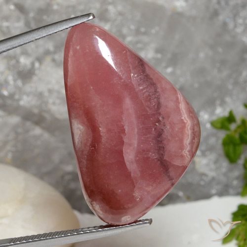 29.00ct Naturel Multicolore Rhodochrosite, Trillion, Translucide