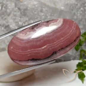 Rhodochrosite Multicolore naturelle ovale, 65.36 ct, Translucide