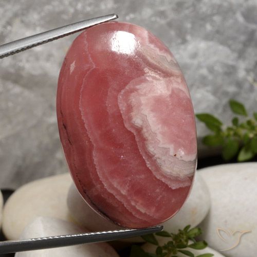 42.31ct Naturel Multicolore Rhodochrosite, ovale, Translucide