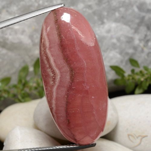 38.95ct Naturel Multicolore Rhodochrosite, ovale, Translucide