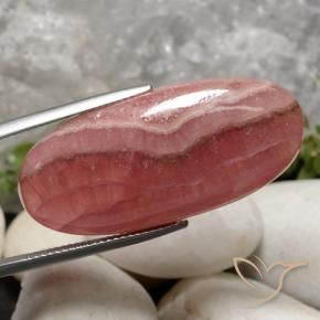 Rhodochrosite Multicolore naturelle ovale, 38.95 ct, Translucide
