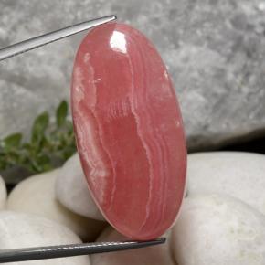 Rhodochrosite Multicolore naturelle Coupe ovale, 40.32 ct, Translucide