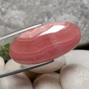 Rhodochrosite Multicolore naturelle Coupe ovale, 40.32 ct, Translucide