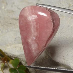 Rhodochrosite multicolore naturelle en forme de poire, 24,62 ct, translucide