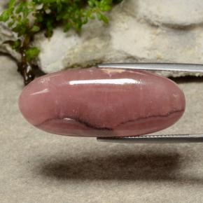 Rhodochrosite multicolore naturelle coupe ovale, 35,11 ct, translucide