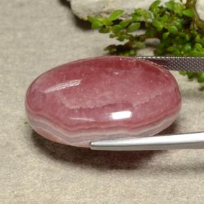 Rhodochrosite Multicolore naturelle Coupe ovale, 56.47 ct, Translucide
