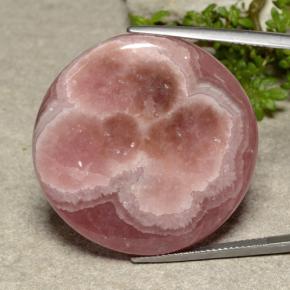 Rhodochrosite Multicolore naturelle Coupe roude, 66.34 ct, Translucide