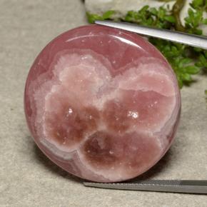 Rhodochrosite Multicolore naturelle Coupe roude, 66.34 ct, Translucide