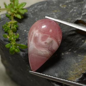 Rhodochrosite multicolore naturelle en forme de poire, 8,69 ct, translucide