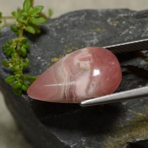 Rhodochrosite multicolore naturelle en forme de poire, 8,69 ct, translucide