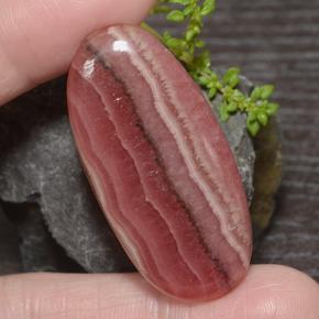 Rhodochrosite multicolore naturelle coupe ovale, 59,63 ct, translucide