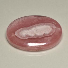 Rhodochrosite Multicolore naturelle Coupe ovale, 69.59 ct, Translucide