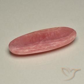 Rhodochrosite Multicolore naturelle ovale, 46.22 ct, Translucide