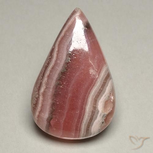 44.70ct Naturel Multicolore Rhodochrosite, En forme de poire, Translucide
