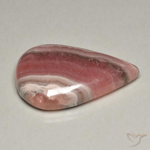 Rhodochrosite Multicolore naturelle En forme de poire, 44.70 ct, Translucide