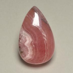Rhodochrosite multicolore naturelle en forme de poire, 45,95 ct, translucide