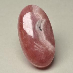Rhodochrosite multicolore naturelle coupe ovale, 31,42 ct, translucide