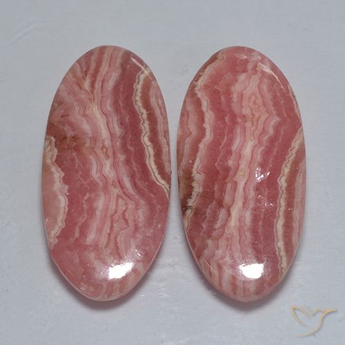 32.47ctw Naturel Multicolore Rhodochrosite, ovale, Translucide