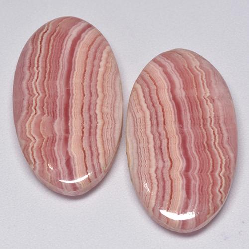 Achetez naturel 39.45ct Multicolore Rhodochrosite gems, Coupe ovale, En provenance Afrique du Sud chez GemSelect. En stock, livraison internationale!