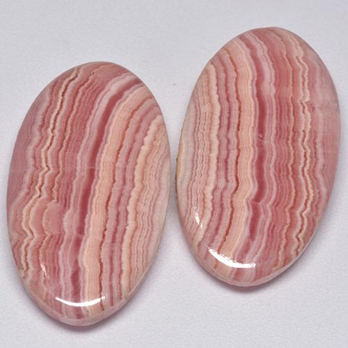 Achetez naturel 39.45ct Multicolore Rhodochrosite gems, Coupe ovale, En provenance Afrique du Sud chez GemSelect. En stock, livraison internationale!
