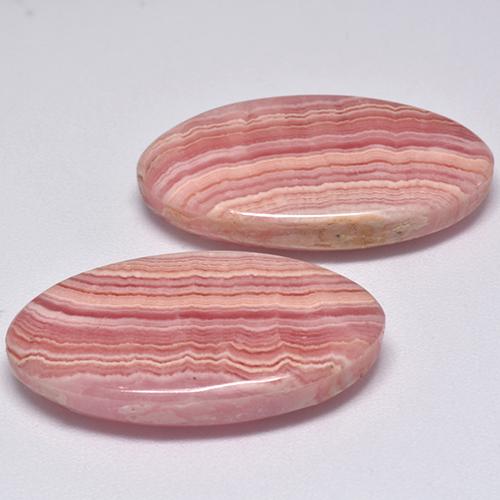 Achetez naturel 39.45ct Multicolore Rhodochrosite gems, Coupe ovale, En provenance Afrique du Sud chez GemSelect. En stock, livraison internationale!