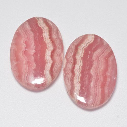 Achetez naturel 16.27ct Rose multiple Rhodochrosite gems, Coupe ovale, En provenance Afrique du Sud chez GemSelect. En stock, livraison internationale!