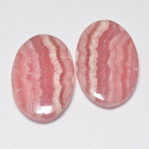 Achetez naturel 16.27ct Rose multiple Rhodochrosite gems, Coupe ovale, En provenance Afrique du Sud chez GemSelect. En stock, livraison internationale!