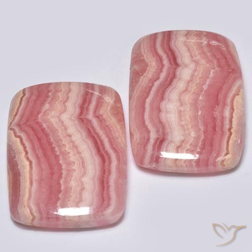 Achetez naturel 22.66ct Multicolore Rhodochrosite gems, Coupe coussin, En provenance Afrique du Sud chez GemSelect. En stock, livraison internationale!