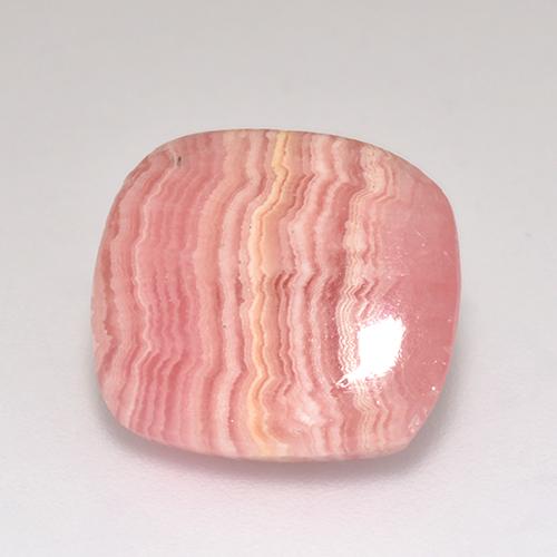 Rhodochrosite multicolore naturelle coupe coussin, 8,87 ct, translucide