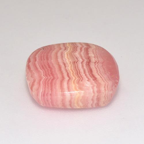 Rhodochrosite multicolore naturelle coupe coussin, 8,87 ct, translucide