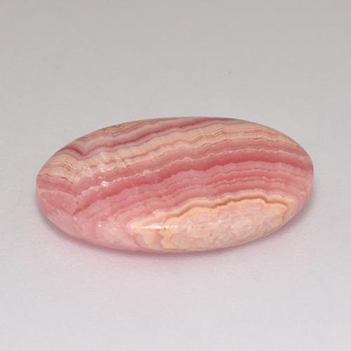 Rhodochrosite rose naturelle coupe ovale, 9,46 ct, translucide