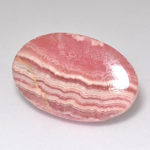 Rhodochrosite multicolore naturelle coupe ovale, 13,04 ct, translucide