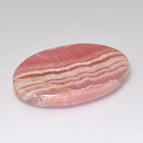 Rhodochrosite multicolore naturelle coupe ovale, 13,04 ct, translucide